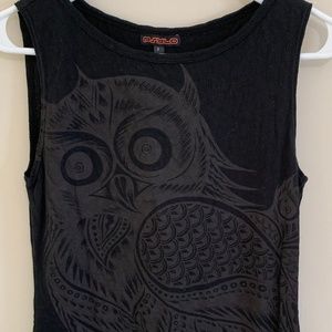 Psylo Owl Cutout Shirt Tee Top  Small
